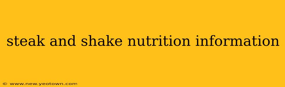 steak and shake nutrition information