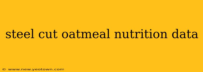 steel cut oatmeal nutrition data