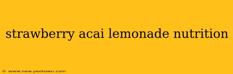 strawberry acai lemonade nutrition