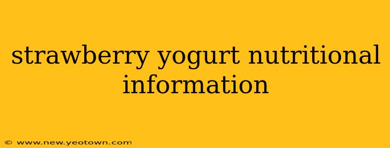 strawberry yogurt nutritional information