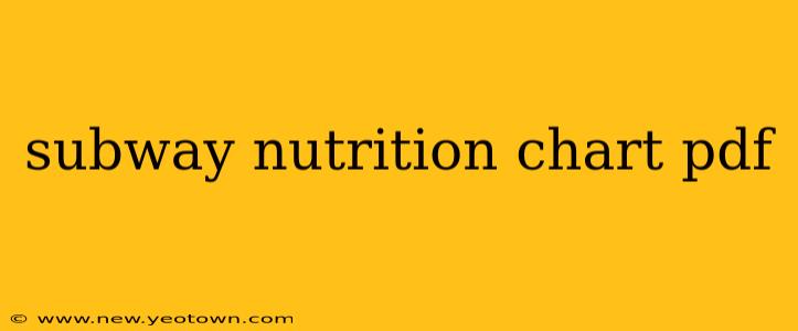 subway nutrition chart pdf