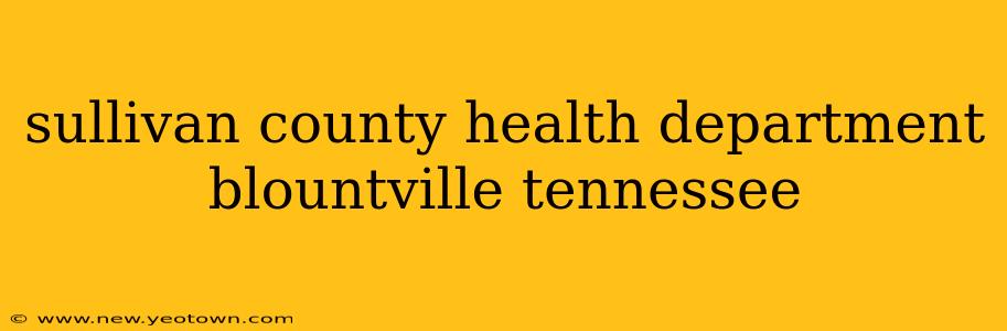 sullivan county health department blountville tennessee