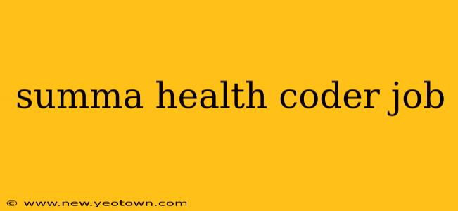 summa health coder job
