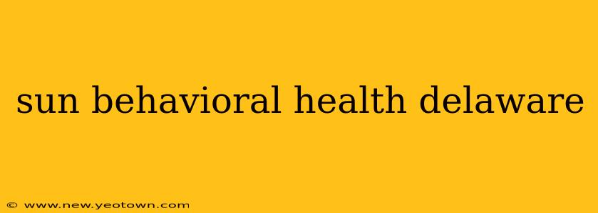 sun behavioral health delaware