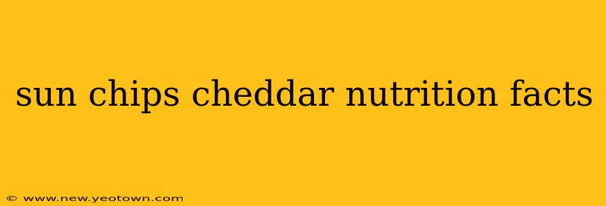 sun chips cheddar nutrition facts