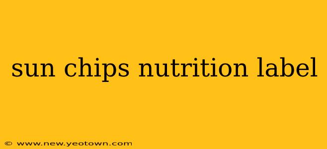 sun chips nutrition label