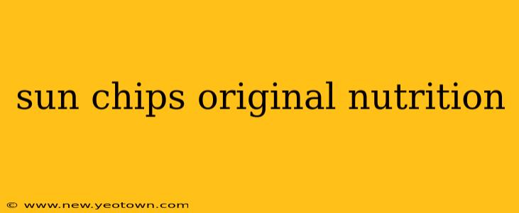 sun chips original nutrition