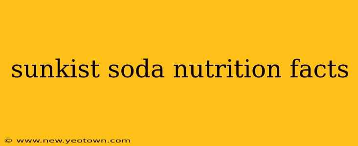 sunkist soda nutrition facts