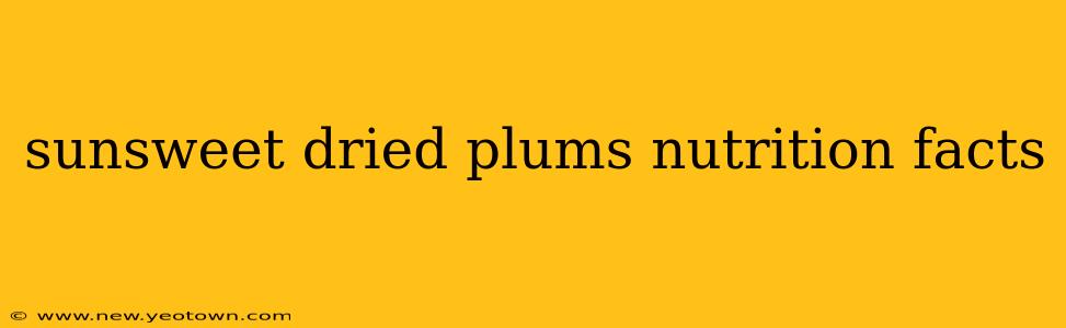 sunsweet dried plums nutrition facts