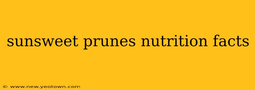 sunsweet prunes nutrition facts