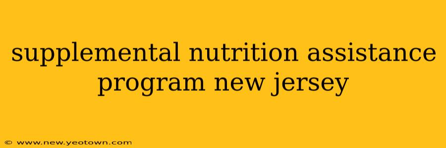 supplemental nutrition assistance program new jersey
