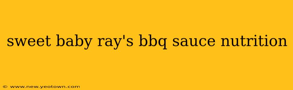 sweet baby ray's bbq sauce nutrition