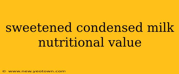 sweetened condensed milk nutritional value