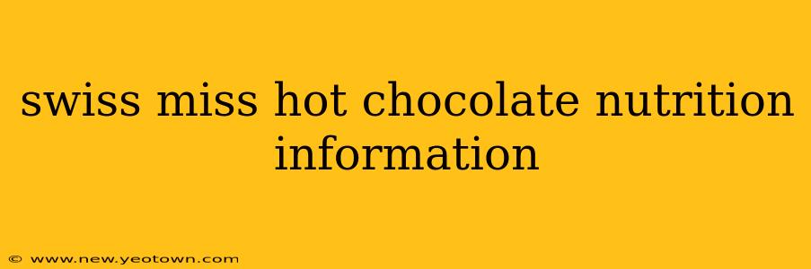 swiss miss hot chocolate nutrition information