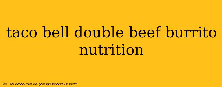 taco bell double beef burrito nutrition