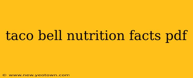 taco bell nutrition facts pdf
