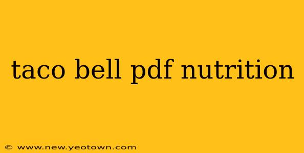 taco bell pdf nutrition