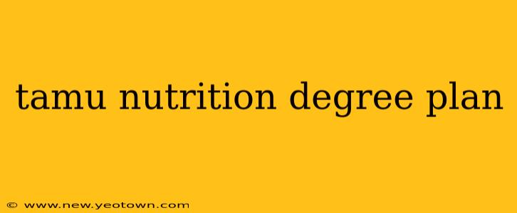 tamu nutrition degree plan