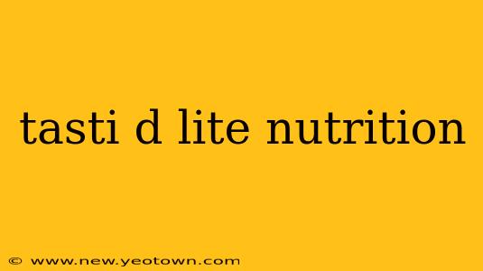 tasti d lite nutrition