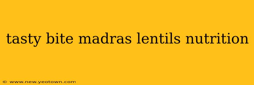 tasty bite madras lentils nutrition