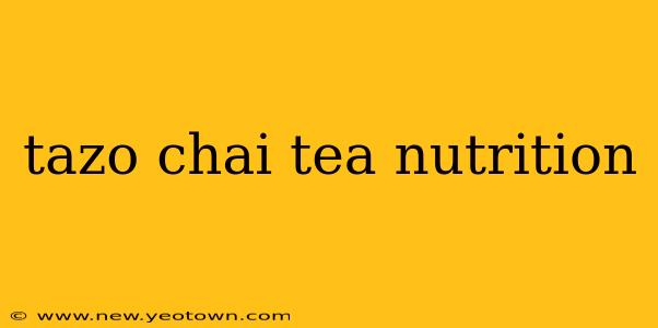 tazo chai tea nutrition