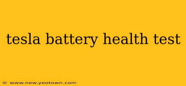 tesla battery health test