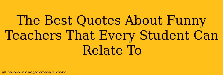 The Best Quotes About Funny Teachers That Every Student Can Relate To