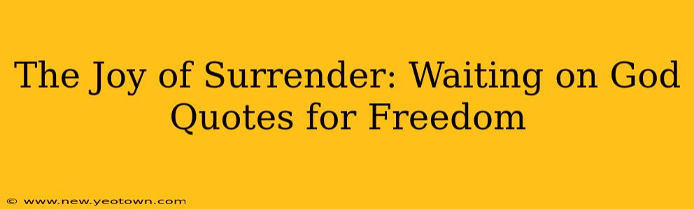 The Joy of Surrender: Waiting on God Quotes for Freedom