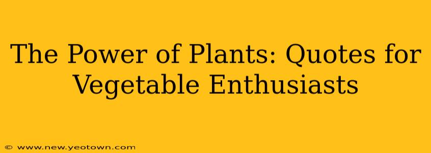 The Power of Plants: Quotes for Vegetable Enthusiasts