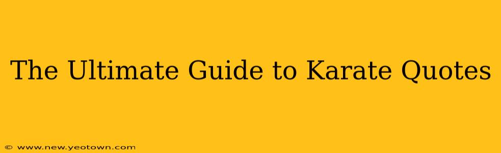 The Ultimate Guide to Karate Quotes