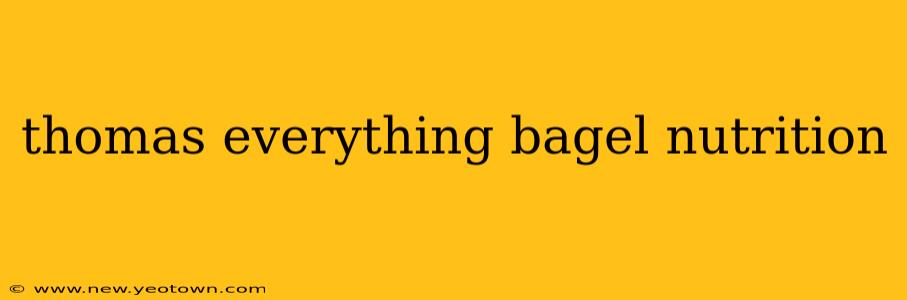 thomas everything bagel nutrition