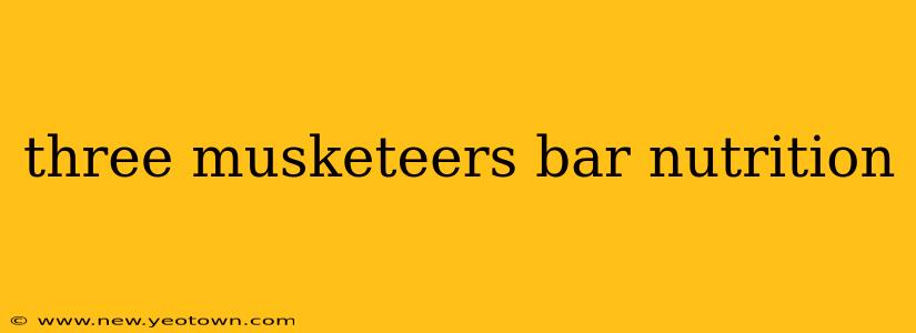 three musketeers bar nutrition