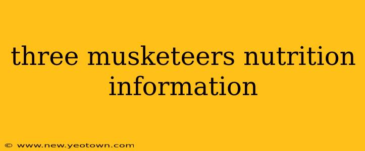 three musketeers nutrition information