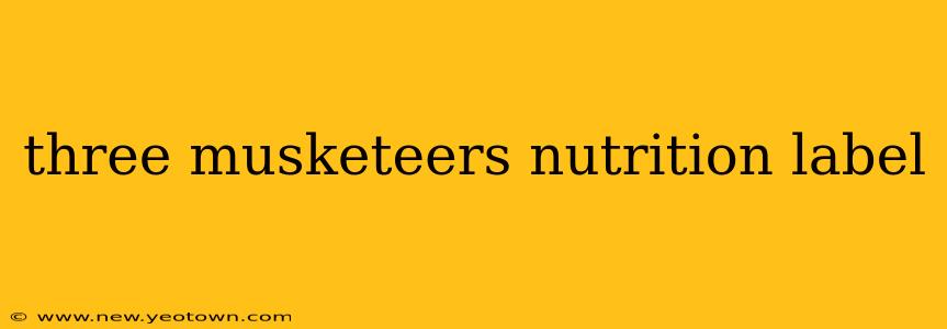 three musketeers nutrition label
