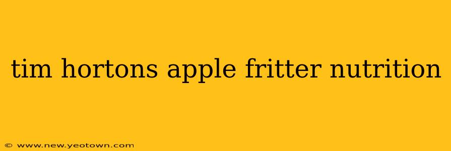 tim hortons apple fritter nutrition