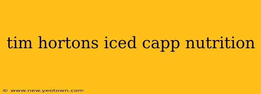 tim hortons iced capp nutrition