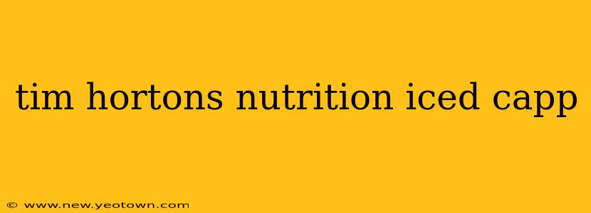 tim hortons nutrition iced capp