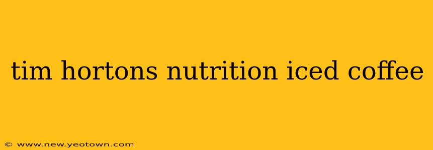 tim hortons nutrition iced coffee