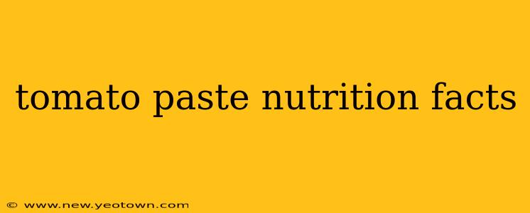 tomato paste nutrition facts