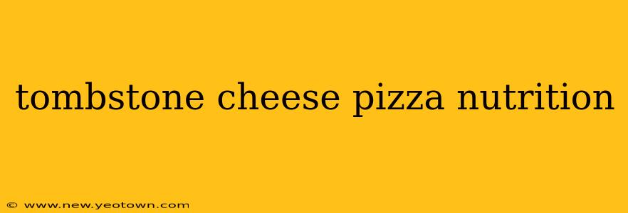 tombstone cheese pizza nutrition