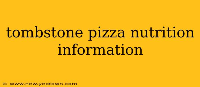 tombstone pizza nutrition information