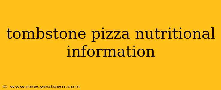 tombstone pizza nutritional information