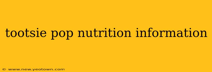 tootsie pop nutrition information