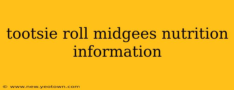 tootsie roll midgees nutrition information