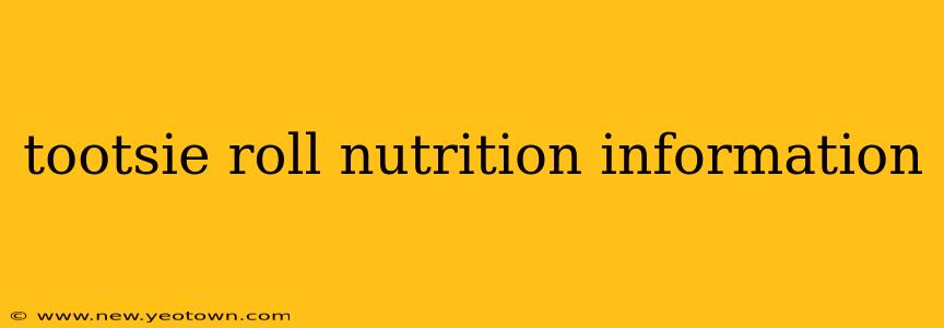 tootsie roll nutrition information