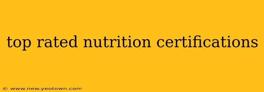 top rated nutrition certifications