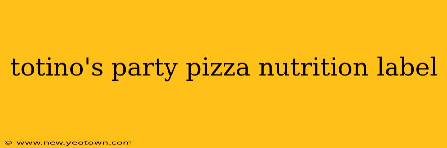 totino's party pizza nutrition label