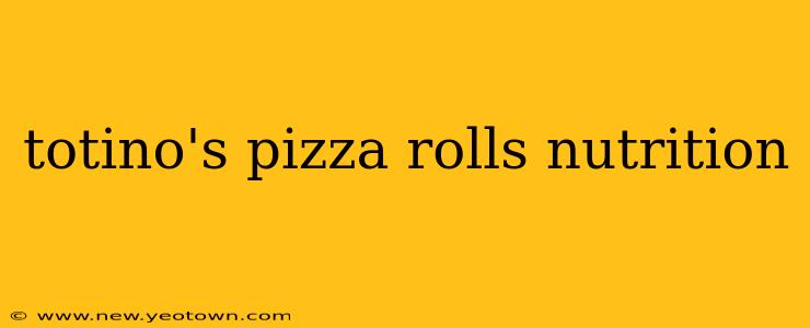 totino's pizza rolls nutrition