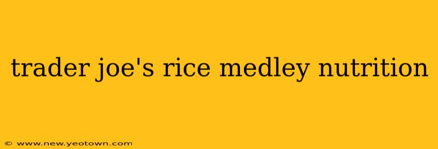 trader joe's rice medley nutrition