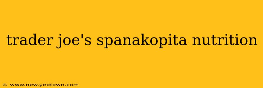 trader joe's spanakopita nutrition